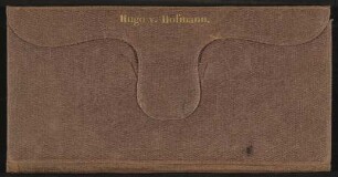 Material zu Hugo August Peter von Hofmannsthal sen.