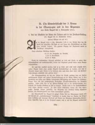 B. Die Abwehrschlacht der 3. Armee in der Champagne und in den Argonnen