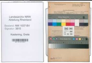 Entnazifizierung Grete Kastening , geb. 09.05.1904 ()