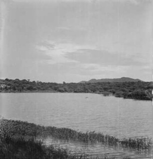 Ein See : See in der Nähe von Dodoma, im Hintergrund Berge