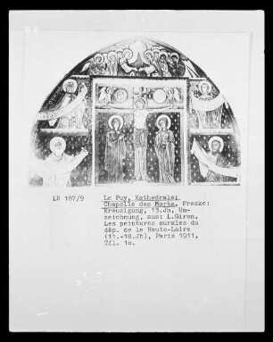 Kreuzigungsfresko der Chapelle des Morts in der Cathédrale Notre-Dame du Puy