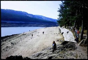 Schluchsee: der leere Schluchsee, ehemaliger Uferweg, Leerseeblick