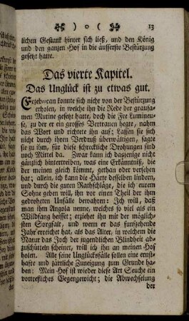 Das vierte Kapitel. Das Unglück ist zu etwas gut.