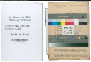 Entnazifizierung Ernst Boettcher , geb. 23.08.1898 (Angestellter)