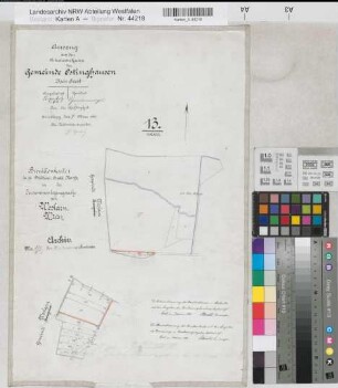 Weslarn (Bad Sassendorf), Separation Weslarn, Bl. 13 Brouillonkarte I Ostinghausen Flur 13