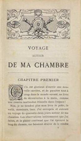 Voyage autour de ma chambre
