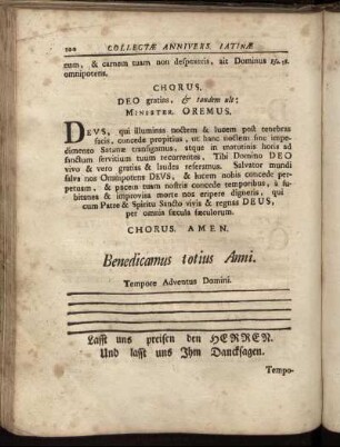 [...] Benedicamus totius Anni