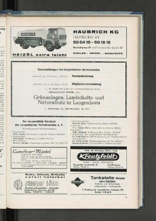 Veranstaltungen des Langenhorner Heimatvereins
