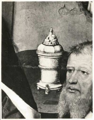 Anbetungsbild des Meister der Lyversbergischen Passion : Ausschnitt eines Prunkgefäßes