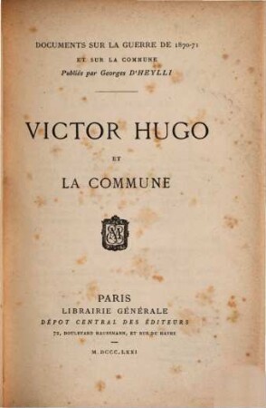 Victor Hugo et la Commune