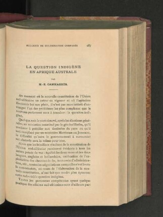 la question indigene en afrique australe