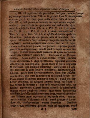 Dissertatio Theologica, De Concupiscentia Carnis, Impotentiae Moralis Principio