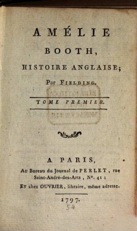 Amélie Booth : Histoire Anglaise, 1