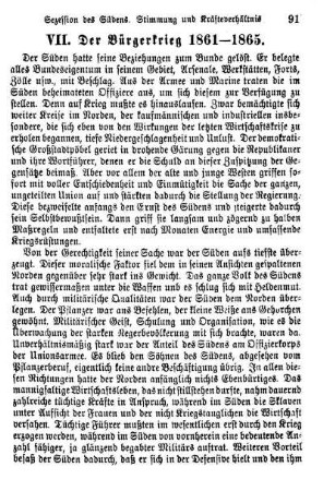 VII. Der Bürgerkrieg 1861-1865.