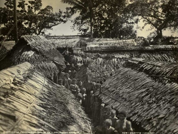 "In the village of Ferasiboa, artificial island off Nore fou, Malaita"