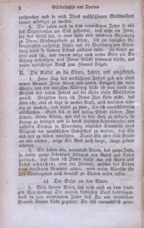 B. Die Kinder an die Eltern, Lehrer, und umgekehrt.