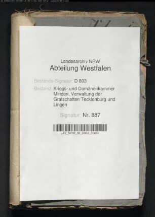 Die Dienstbeschwerden der Grafschaft Tecklenburg