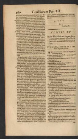 Consil. XV.
