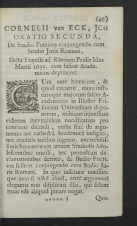 Oratio secunda