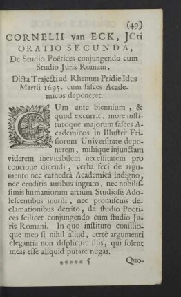 Oratio secunda
