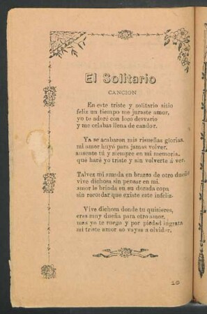 El solitario : Canción