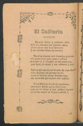 El solitario : Canción