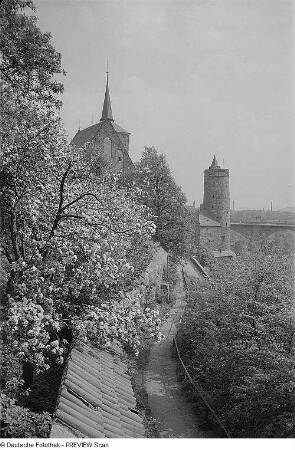 Bautzen. Blick auf den Osterweg