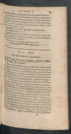 Cap. XIII. De Subiecto & Accidente