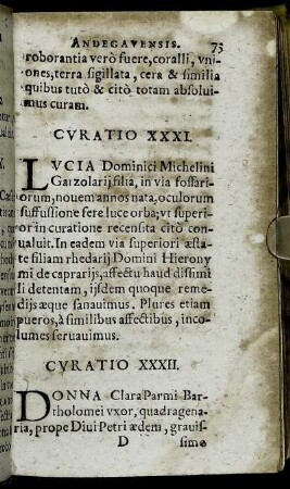 Curatio XXXI. - XL.