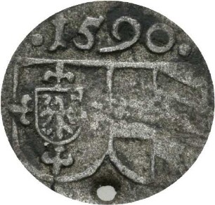 Einseitiger Pfennig des Deutschen Ordens, 1590
