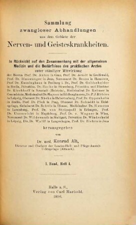 Neuere Ansichten über die örtlichen Grundlagen geistiger Störungen