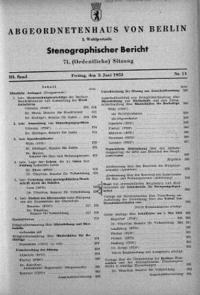 Nr. 11 (71), 5. Juni 1953