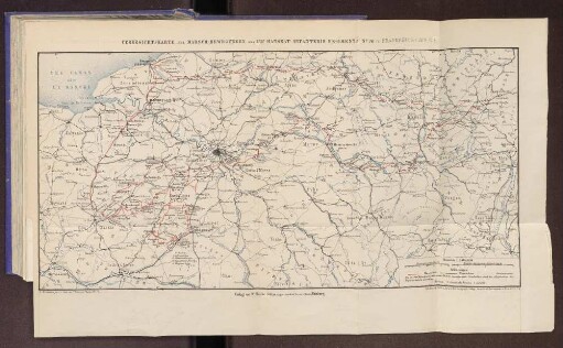 Uebersichtskarte der Marsch-Bewegungen des IIten Hanseat. Infanterie Regiments Nr. 76 in Frankreich 1870/71
