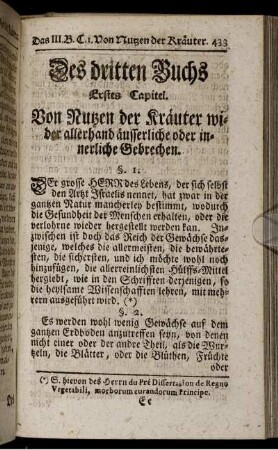 Des dritten Buchs