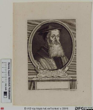 Bildnis John Bale (lat. Joannes Balaeus)