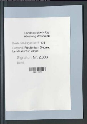 Kohlenregister bzw. Kohlenrechnung der Ämter Hilchenbach sowie Ferndorf und Krombach