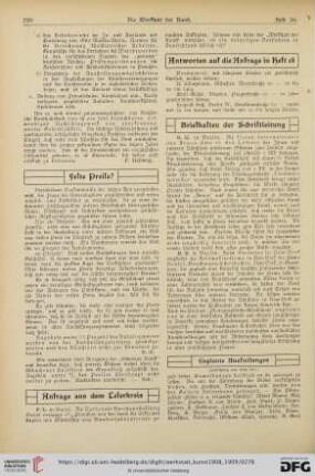 Ausstellungen / Preisausschreiben / Staatliche Kunstpflege / Denkmalpflege / Staatliche Aufträge etc. / Staatliche Ankäufe etc. / Aus Akademien und Kunstschulen / Personalien / Auszeichnungen / Vereine