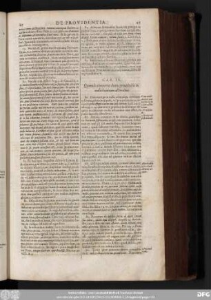 Cap. IX. Quomodo concurrat divina providentia in malis hominum actionibus.