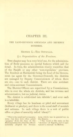 Chapter III. The land-revenue officials and revenue business