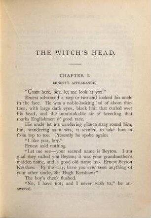 The witch's head : a novel, 1