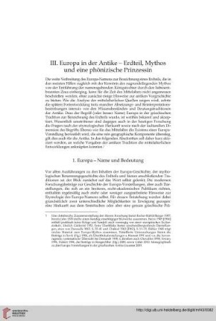 1. Europa – Name und Bedeutung