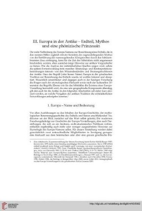 1. Europa – Name und Bedeutung