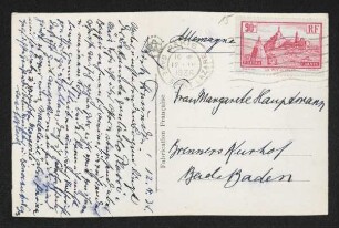 Brief von Josef Block an Margarete Hauptmann