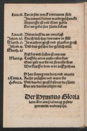 Der Hymnus Gloria laus ...