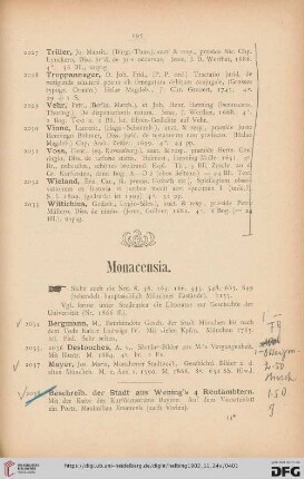 Monacensia (Nr. 2034-2251)