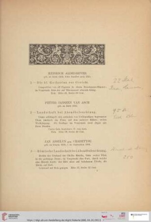[Aldegrever-Zurbaran] (Nr. 1 - 123)