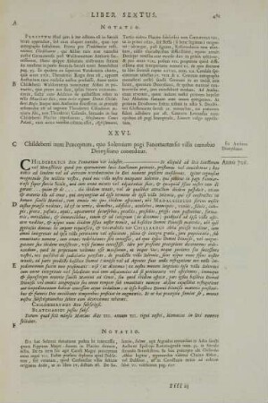 XXVI. Childeberti item Praeceptum, quo Solemium pagi Fanomartensis villa coenobio Dionysiano conceditur.