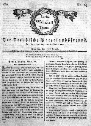 No. 63., vom 6ten August