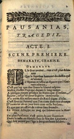 Le Theatre De Mr. Quinault. 2[,8], Pausanias : Tragedie