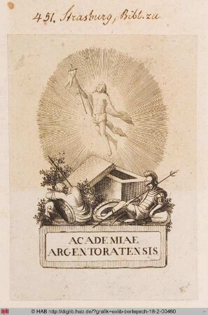 Exlibris der Bibliothek zu Strassburg